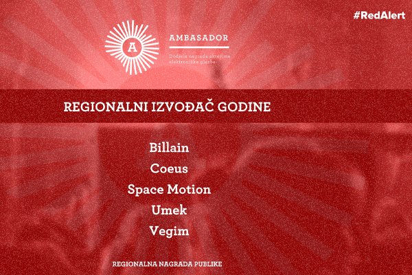 Vegim nominovan za regionalnog izvodjača godine Nagrade Ambasador 