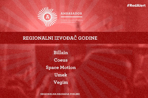Vegim nominovan za regionalnog izvodjača godine Nagrade Ambasador